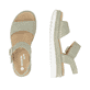 Grüne remonte Riemchensandalen D3P53-52 mit trendiger Schnalle. Schuh von oben, liegend.