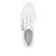 Weiße remonte Damen Sneaker Low D1G00-80 mit einem Reißverschluss. Schuh von oben.