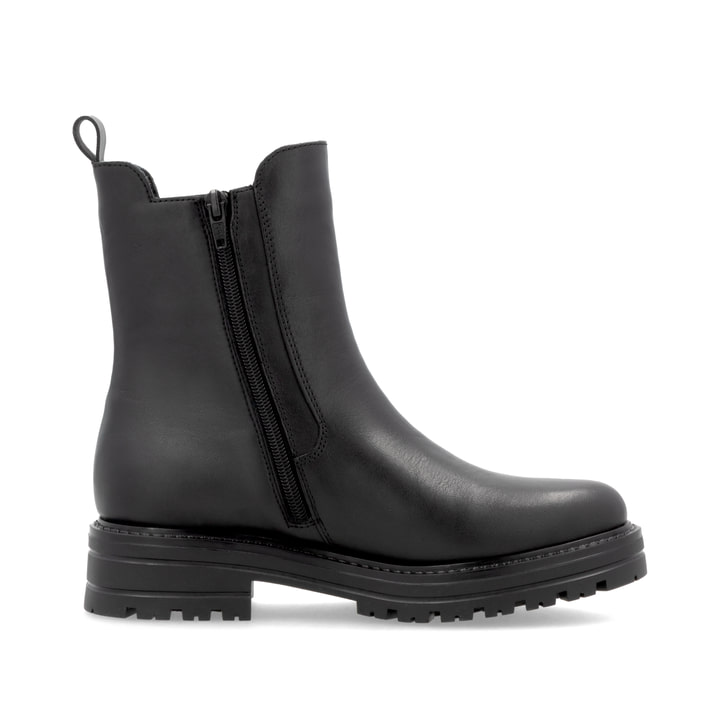 Schwarze remonte Chelsea Boots D2286-03 mit Reißverschluss sowie Komfortweite G. Schuh Innenseite.