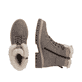 Graue remonte Damen Schnürstiefel D0B81-42 mit wasserabweisender TEX-Membran. Schuh von oben, liegend.
