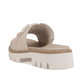 
Cremebeige remonte Damen Pantoletten D7952-60 mit einer leichten und dämpfenden Sohle. Schuh von hinten