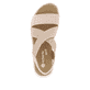 Rosane remonte Riemchensandalen D1J50-31 mit Gummizug sowie weicher Einlegesohle. Schuh von oben.