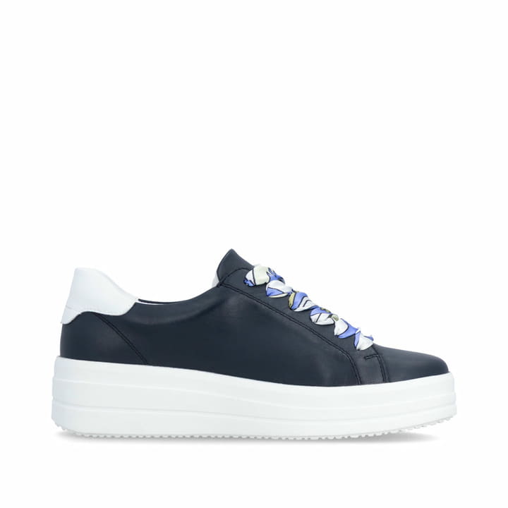 Blaue remonte Damen Sneaker Low D1C06-14 mit Reißverschluss sowie Komfortweite G. Schuh Innenseite.