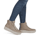 Braune remonte Damen Kurzstiefel D3B71-20 mit wasserabweisender TEX-Membran. Schuh am Fuß.