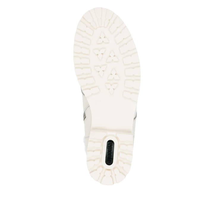 Weiße remonte Damen Schnürstiefel D8481-80 mit wasserabweisender TEX-Membran. Schuh Laufsohle.