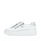 Weiße remonte Damen Sneaker Low D1C06-81 mit Reißverschluss sowie Komfortweite G. Schuh Außenseite.
