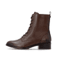 Braune remonte Damen Schnürstiefel D3U71-22 mit einem Reißverschluss. Schuh Außenseite.