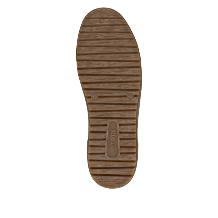 Braune remonte Damen Sneaker D2T00-24 mit wasserabweisender remonteTEX-Membran. Schuh Laufsohle.