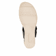 Schwarze remonte Keilsandaletten D2L53-03 mit angesagtem Animal-Print. Schuh Laufsohle.