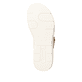 Beige remonte Keilsandaletten D2K50-80 mit einem Klettverschluss. Schuh Laufsohle.