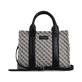 Sac à main remonte Q0767-02 noir avec motif tressé et bretelles amovibles ajustables. Devant.