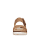 Braune remonte Damen Riemchensandalen D2067-60 mit Klettverschluss. Schuh von vorne.