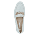 Blaue remonte Damen Loafer D2F00-12 mit Gummizug sowie gepolsterter Einlegesohle. Schuh von oben.