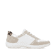 Weißbeige remonte Damen Schnürschuhe D1E06-82 mit einem Reißverschluss. Schuh Innenseite.