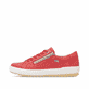 Chaussures à lacets remonte rouges pour femme D0700-33. Côté extérieur de la chaussure.