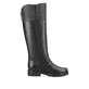 Mitternachtsschwarze remonte Damen Hochschaftstiefel R6581-04 mit Reißverschluss. Schuh Innenseite