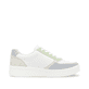 Weiße remonte Damen Sneaker Low D0J01-87 mit einem Reißverschluss. Schuh Innenseite.