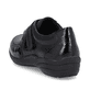Mocassins remonte noirs pour femme R7600-04 avec fermeture velcro. Chaussure vue de dessus.