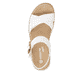Weiße remonte Riemchensandalen D3J52-80 mit trendiger Schnalle. Schuh von oben.
