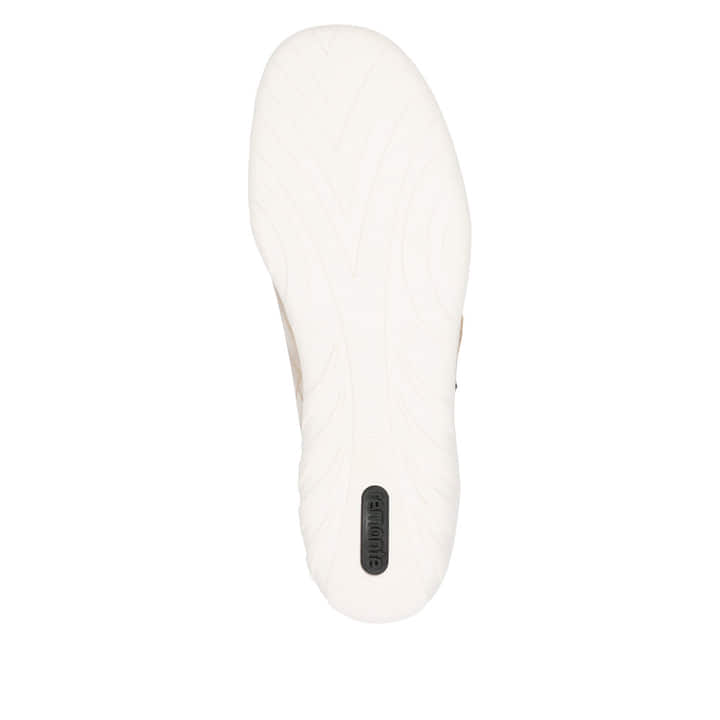 Goldene vegane remonte Damen Schnürschuhe R3408-91 mit einem Reißverschluss. Schuh Laufsohle.