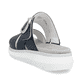 Blaue remonte Damen Pantoletten D2K51-14 mit einem Klettverschluss. Schuh von hinten.