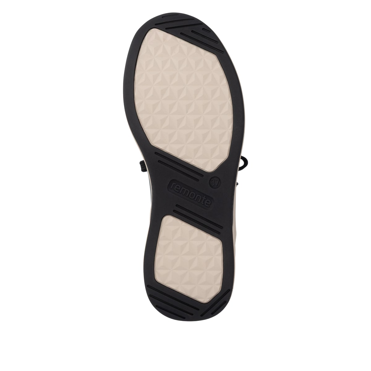 Mocassins remonte noirs femmes D3V01-02 avec fermeture éclair décorative. Semelle extérieure de la chaussure.