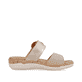 Beige remonte Damen Pantoletten R6858-60 mit einem Klettverschluss. Schuh Innenseite.