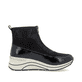 Nachtschwarze remonte Damen Sneaker D0T71-01 mit Reißverschluss sowie einem Keilabsatz. Schuh Innenseite