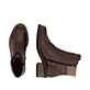 Braune remonte Damen Stiefeletten D1A70-24 mit wasserabweisender TEX-Membran. Schuh von oben, liegend.