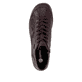 Bordeaux-dunkelbraune remonte Damen Schnürstiefel R1454-27. Schuh von oben.