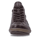 Bordeaux-dunkelbraune remonte Damen Schnürstiefel R1454-27. Schuh von vorne.