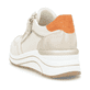Weiße remonte Damen Sneaker Low D0T10-80 mit Reißverschluss sowie Extraweite H. Schuh von hinten.