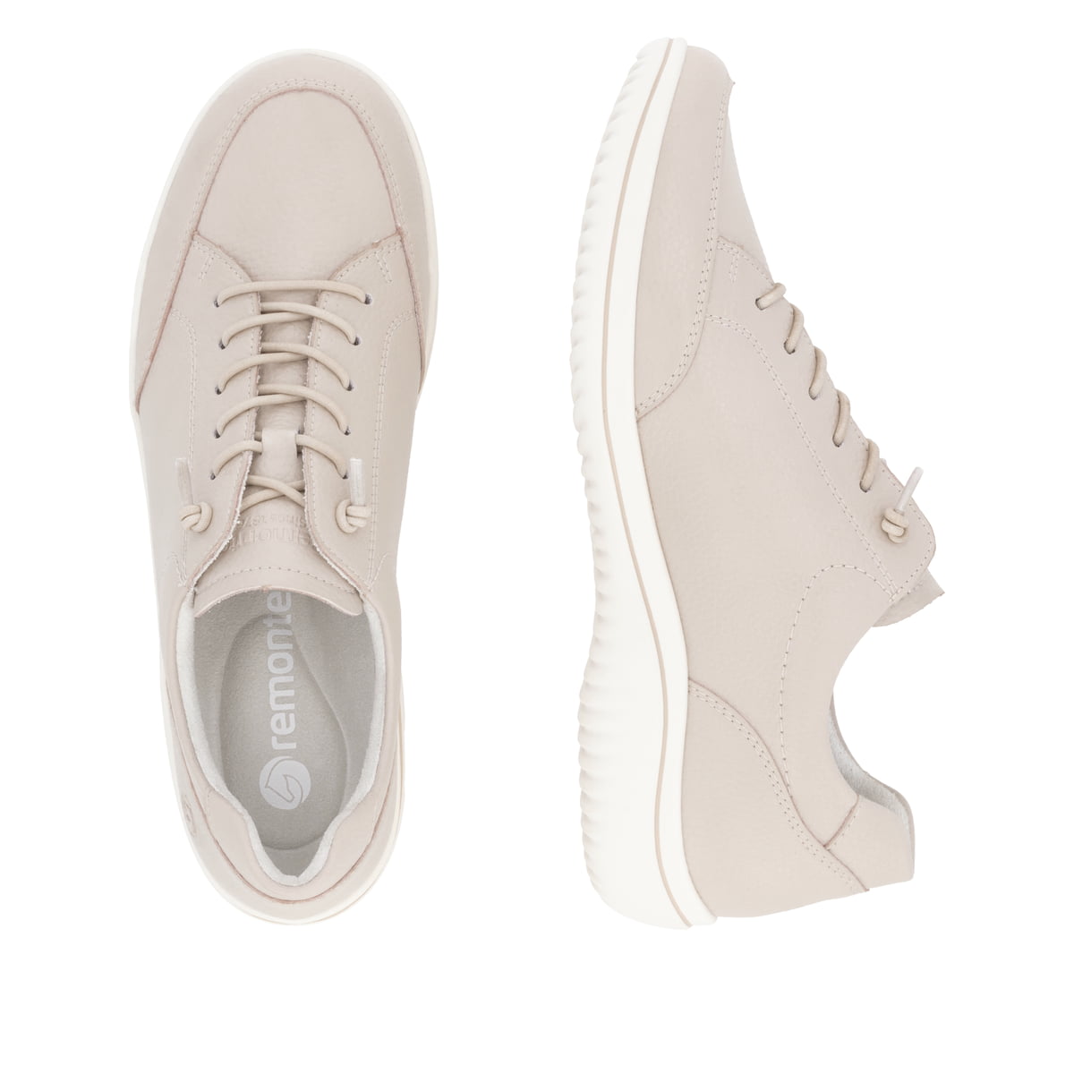 Rosane remonte Damen Schnürschuhe D1E07-31 mit der Komfortweite G. Schuh von oben, liegend.