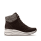 Dunkelbraune remonte Damen Schnürstiefel D0T77-25. Schuh Innenseite.