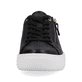
Nachtschwarze remonte Damen Sneaker D0916-00 mit einer besonders leichten Sohle. Schuh seitlich schräg