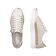 Metallische remonte Damen Sneaker Low D5826-60 mit einem Reißverschluss. Schuh von oben, liegend.