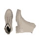 Beige remonte Damen Schnürstiefel D2S72-60 mit wasserabweisender TEX-Membran. Schuh von oben, liegend.