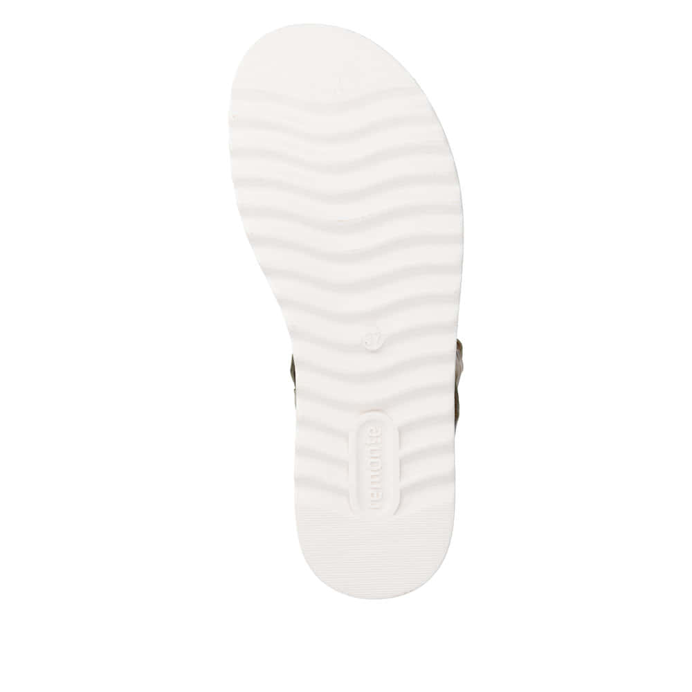 Grüne remonte Riemchensandalen D3P53-52 mit trendiger Schnalle. Schuh Laufsohle.