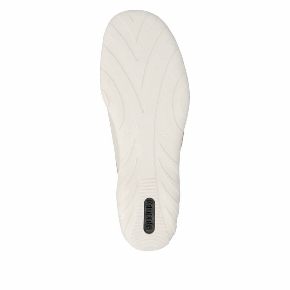 Beige vegane remonte Damen Schnürschuhe R3408-61 mit einem Reißverschluss. Schuh Laufsohle.
