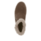 Braun-beige remonte Damen Kurzstiefel D3B70-20 mit modernen Ziernähten. Schuh von oben.