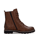 Braune remonte Damen Schnürstiefel D2Q71-22 mit einem Reißverschluss. Schuh Innenseite.