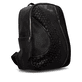 Sac à dos remonte Q0535-02 en noir avec un compartiment principal spacieux, une poche arrière anti-vol et une fermeture éclair. Côté gauche.