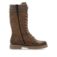 Nougatbraune remonte Damen Schnürstiefel D9380-20 mit Flip-Grip Sohle. Schuh Innenseite.