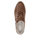 Baskets basses remonte marron pour femme D0H11-25 avec fermeture éclair. Chaussure vue de dessus.