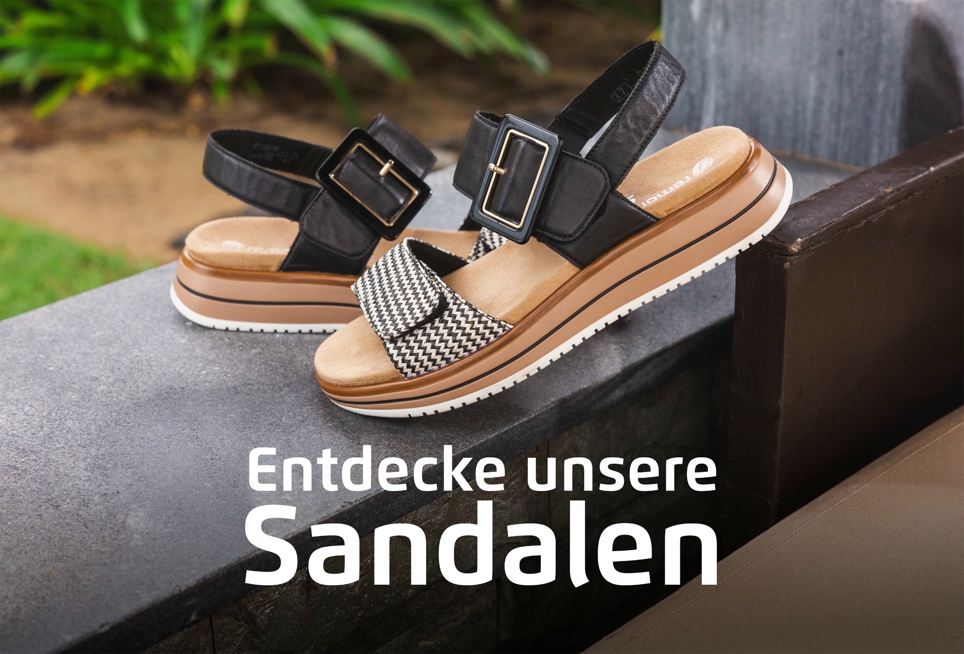 Sandalen D1J53-02 Keilabsatz von der Damenschuhmarke remonte.